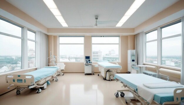 Sala de operaciones de hospitales con elementos generados por IA