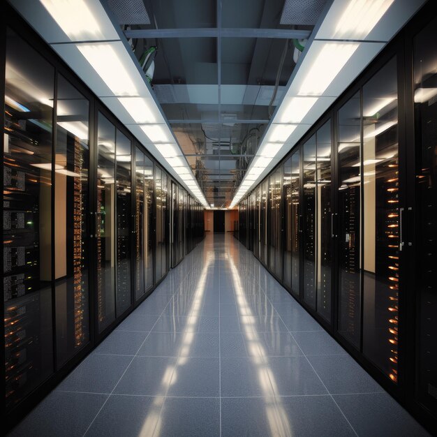 sala de servidores de tecnología en la nube