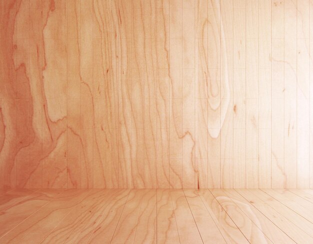 Sala vazia de madeira abstrata