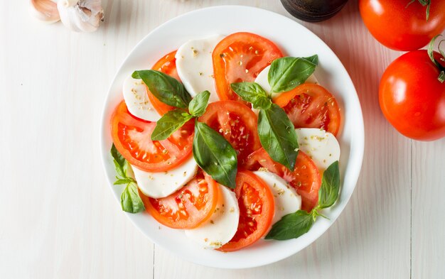 Salada caprese.