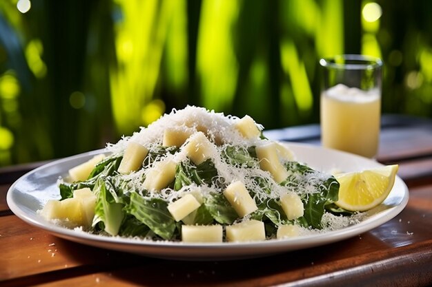 Foto salada césar com uma pitada de deleite