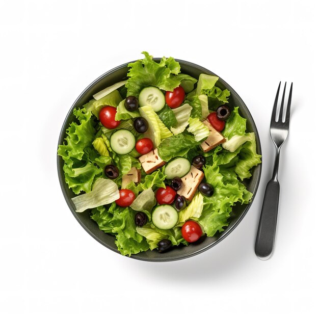 Salada César en un cuenco