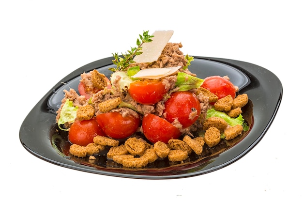 Salada com atum e tomate