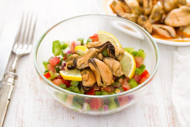 Salada com frutos do mar