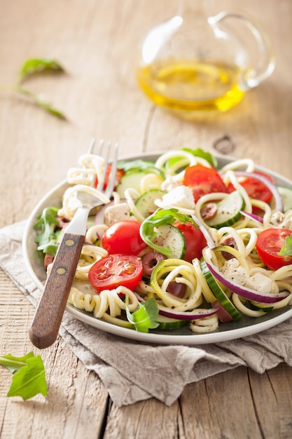 Salada de courgette em espiral