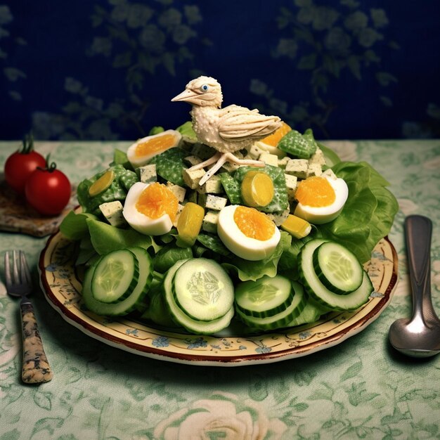 Foto salada de frango