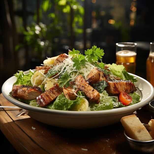 Foto salada de legumes com molho saudável e fresco