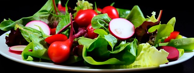 Salada de legumes em uma tigela IA generativa