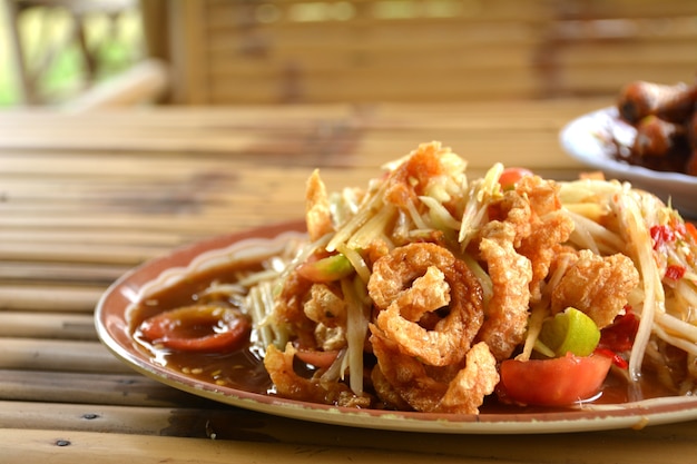 Foto salada de mamão