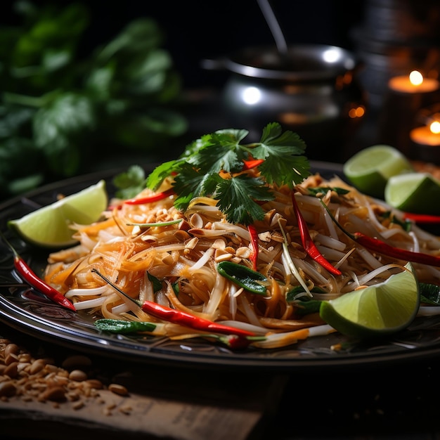 Salada de Mango Verde Thai Som Tum Mamuang Mango verde moído cenouras amendoim Cozinha tailandesa