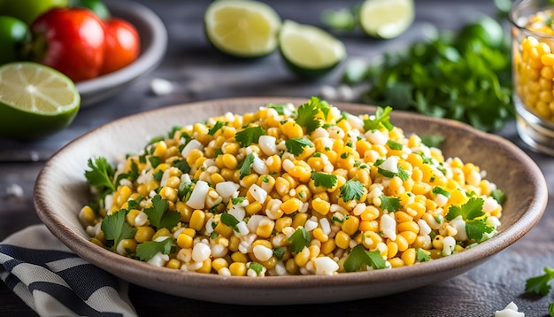 Salada de milho de rua mexicana