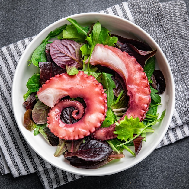 salada de polvo prato de frutos do mar frescos refeição saudável comida lanche na mesa cópia espaço fundo de comida