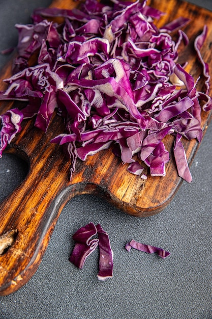 salada de repolho roxo refeição vegetal comida lanche cópia espaço comida fundo rústico vista superior