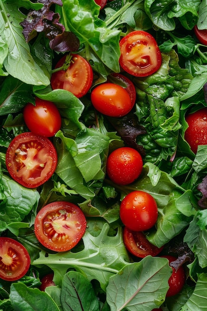 Salada de vegetais frescos e apetitosos IA generativa