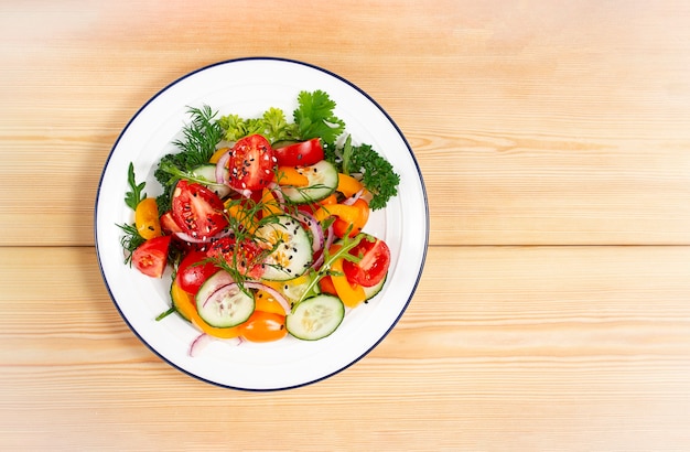 Foto salada de vegetais frescos