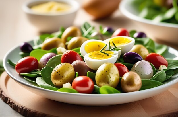 Foto salada de verão de legumes e ervas frescas salada vegetariana