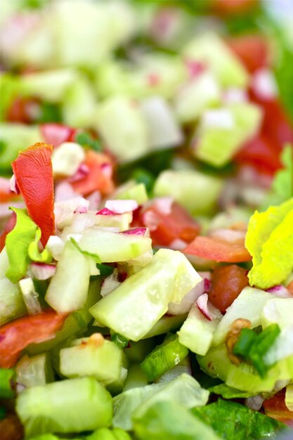 Foto salada dietética de vegetais