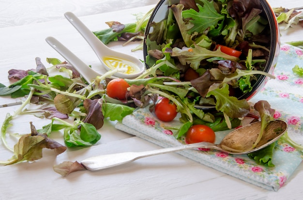 Salada fresca com verduras