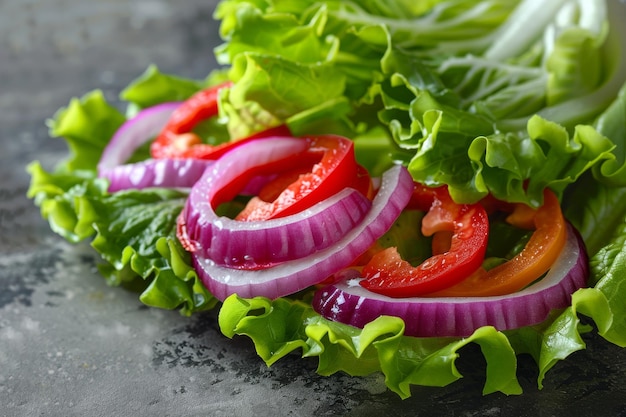 Salada fresca e colorida