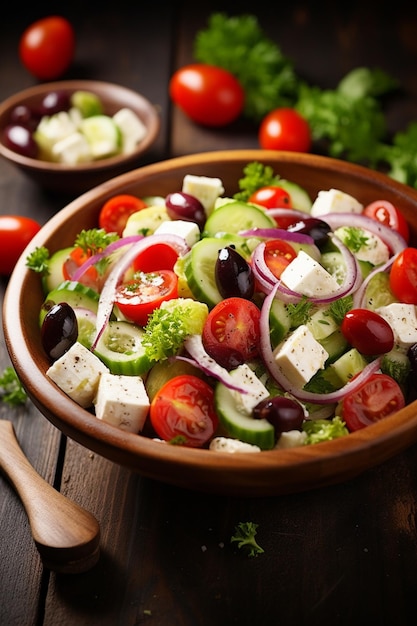 Salada grega fresca