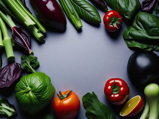 Salada isolada em vegetais de fundo branco ai generative