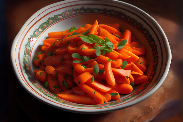 salada marroquina de cenoura