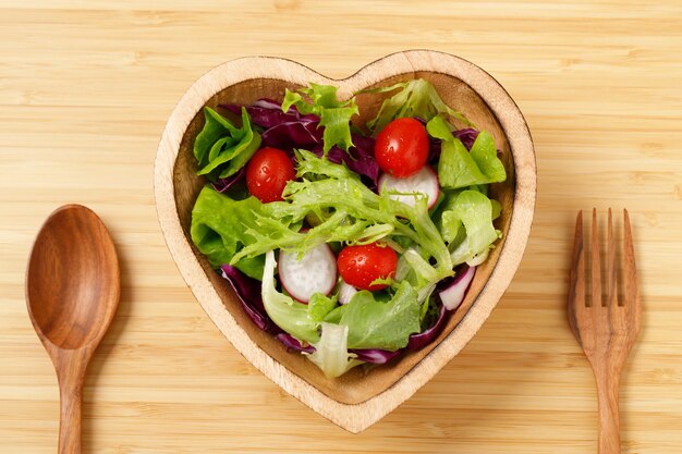 Salada orgânica para uma dieta saudável