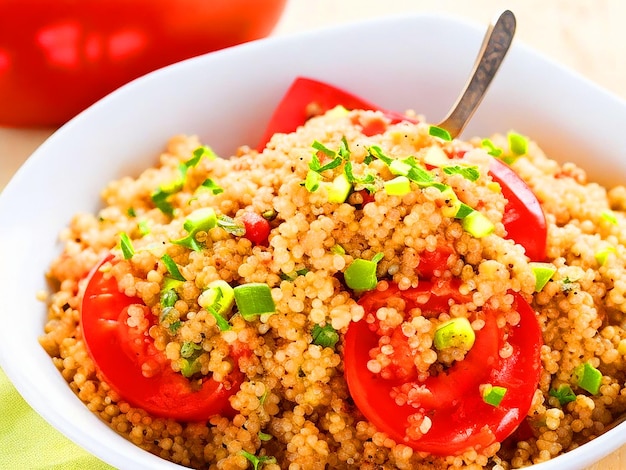 Foto salada de quinoa con abacate y tomate imagen hd descarga