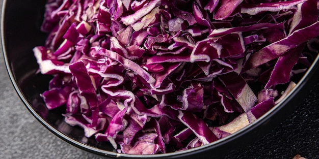 salada repolho roxo vegetal prato refeição comida lanche na mesa cópia espaço comida fundo rústico