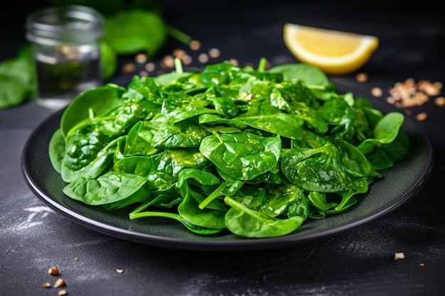 Salada saludable con espinacas