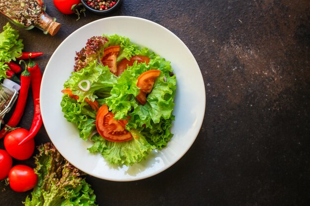 Salada saudável, folhas misturam salada