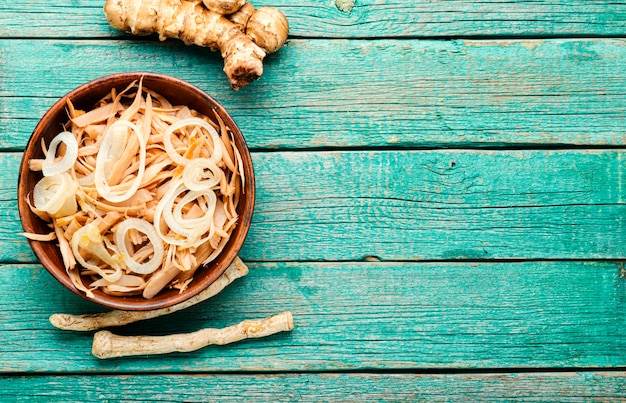 Salada vegetariana de dieta.