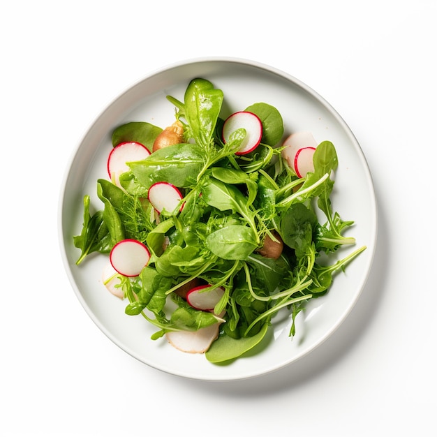 Salada verde com espinafre