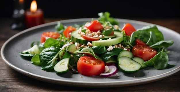 Salada de verduras saludables