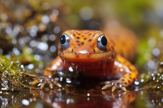 Foto salamander mit deutlichen anzeichen von bakteriellen