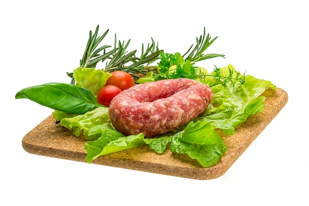 Salame com salada de alecrim e tomate