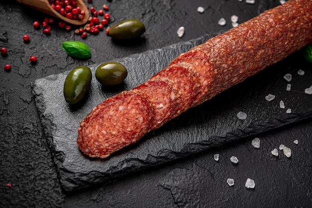 Salame Salsicha orgânica seca ou chouriço espanhol