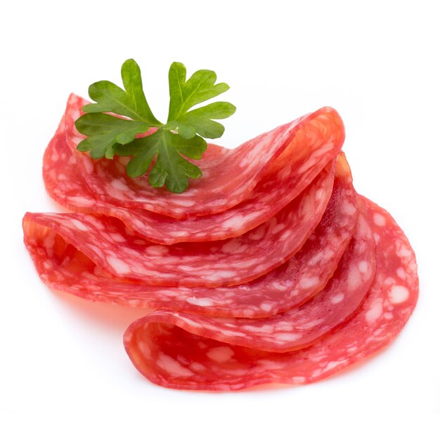 Salami rauchte Wurstscheiben