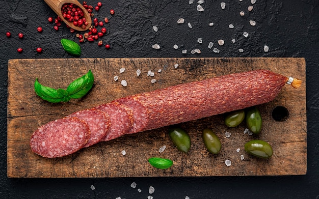 Salami Salchichón ecológico seco o chorizo español