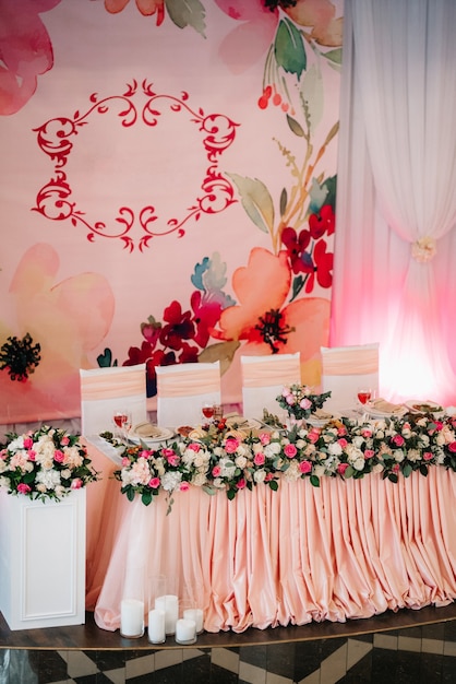 Foto salão de banquetes para casamentos, decoração de salão de banquetes, decoração atmosférica