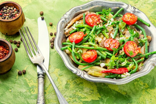 Salat mit Spargelbohnen