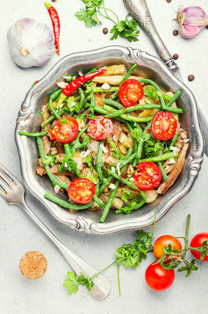 Salat mit Spargelbohnen