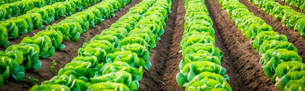 Salat wächst auf dem Feld Generative KI