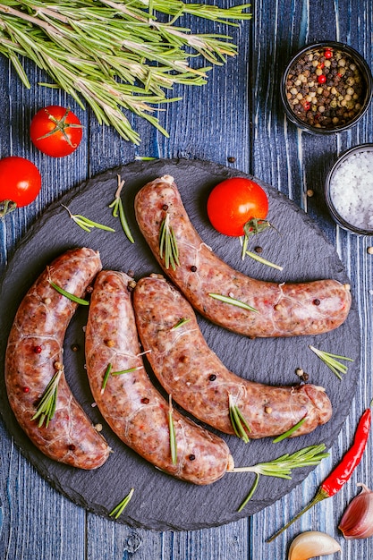 Salchicha cruda de ternera y cerdo con especias