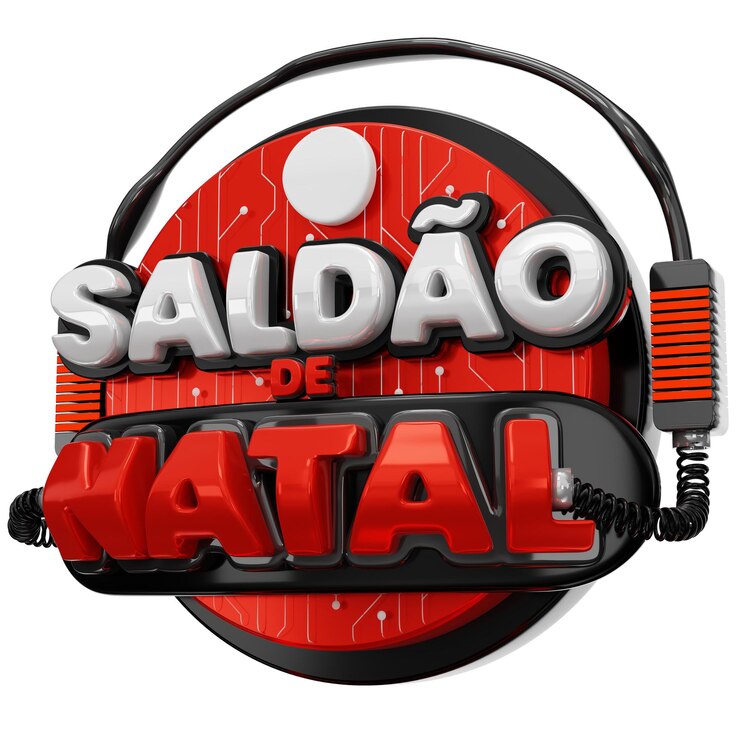 Foto saldao de natal selo 3d render composicao mídia social natal render ofertas de natal oferece