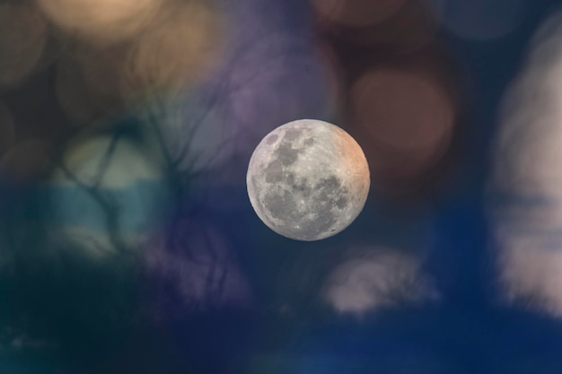 Salida de la luna Luna llena en el cielo Patagonia Argentina