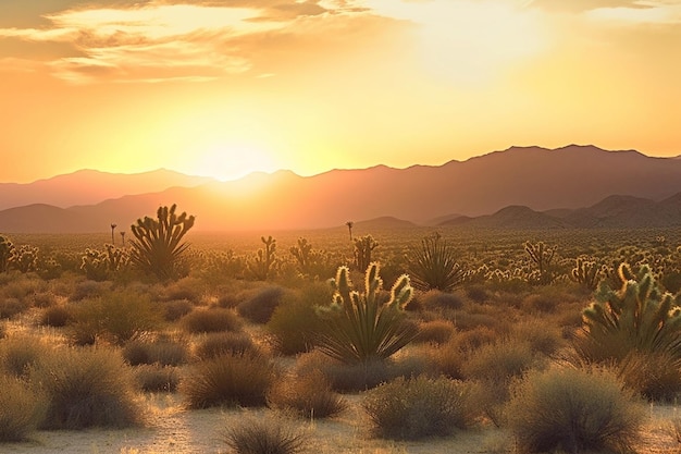 la salida del sol del desierto