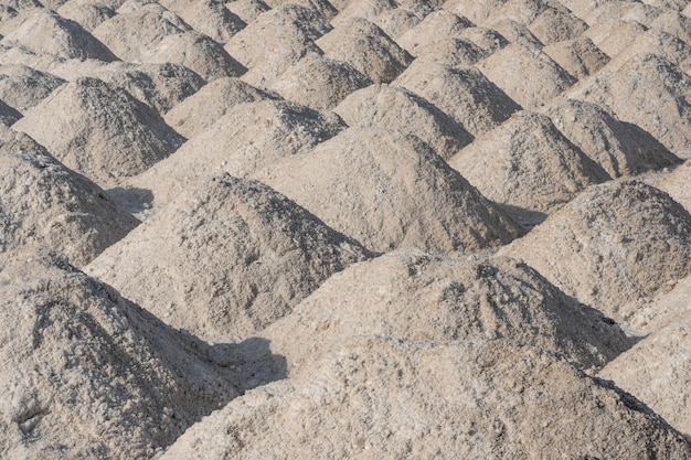 Foto salinas perto do lago afera na depressão de danakil, na etiópia, áfrica