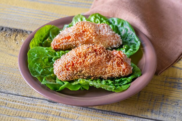 Salmão com Crosta de Gergelim