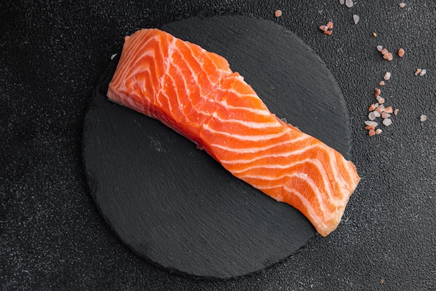 salmão filé de peixe fresco frutos do mar crus refeição saudável comida lanche na mesa cópia espaço comida